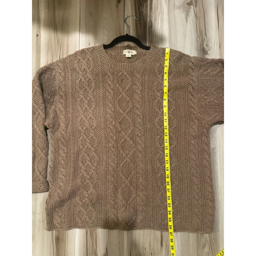 J.Crew Vintage Donegal Wool Sweater Oarsman Cable‎ Knit 90's Fisherman Grandpa